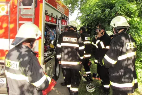 Výcvik zásahové jednotky s dýchací technikou