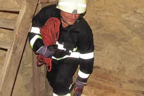 Výcvik zásahové jednotky s dýchací technikou