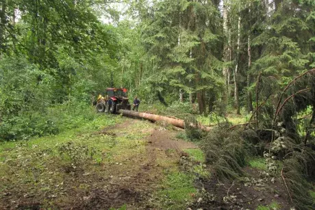 Odstraňování následků noční bouře z 8.7.2015