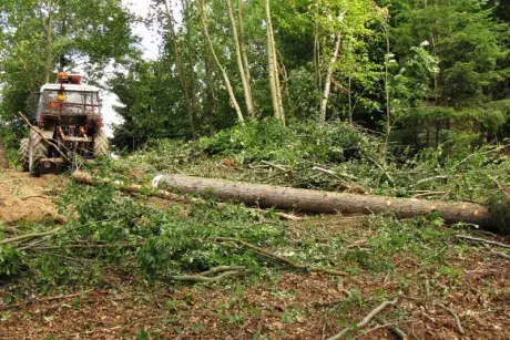 Odstraňování následků noční bouře z 8.7.2015