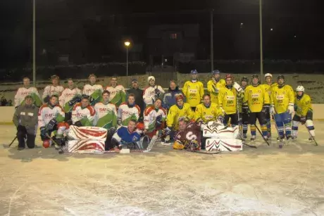 Silvestrovský hokejový zápas Nekoř x Klášterec