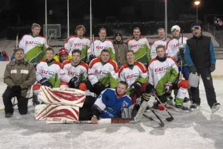 Silvestrovský hokejový zápas Nekoř x Klášterec