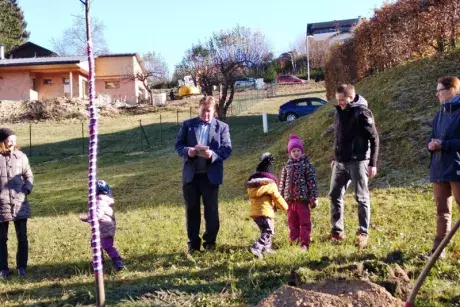 Sázení pamětní lípy 17.11.2018