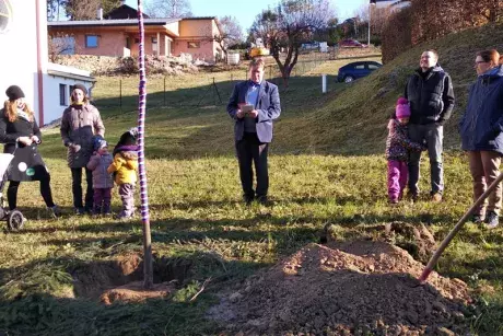 Sázení pamětní lípy 17.11.2018