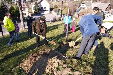 Sázení pamětní lípy 17.11.2018