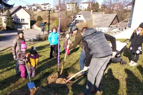 Sázení pamětní lípy 17.11.2018